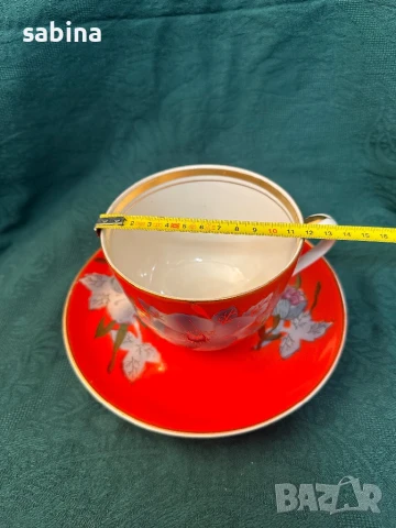 Руски порцелан-чаши за чай, мляко, компот на Барановски завод -Малва, снимка 5 - Антикварни и старинни предмети - 50717225