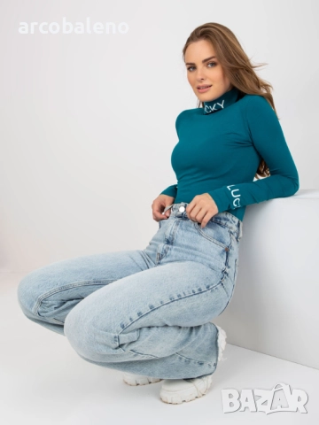 Дамска вталена блуза с надписи Yarina, 2цвята , снимка 7 - Блузи с дълъг ръкав и пуловери - 52372701