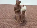 Дървена статоетка - жена предачка, снимка 7