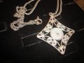 СРЕБЪРНИ МЕДАЛЬОН ФИЛИГРАН СРЕБРО и ВЕРИЖКА ГРАНУЛАЦИЯ ЮВЕЛИРНА РАБОТА 15509, снимка 8