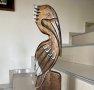 Дървена статуетка птица, снимка 1 - Статуетки - 42756714