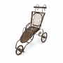 Ретро количка за кукли, изработена от ракита, дърво и метал, снимка 2