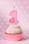 Свещ за Торта в Розов Нюанс "Only One", снимка 1