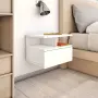 vidaXL Нощни шкафчета за стена, 2 бр, бели, 40x31x27см инженерно дърво, снимка 2