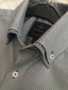 СУПЕРЛУКСОЗНА вталена черно-бяла мъжка риза с красива двойна яка , снимка 2