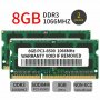 Нова 8GB (2x 4GB) DDR3 PC3-8500 1067 MHz 1066 MHz MacBook РАМ Памет SO-DIMM за ЛАПТОПИ 8500S, снимка 1 - Части за лаптопи - 31822396
