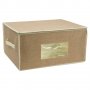 Кутия за съхранение, 50x40x25 см, бежова