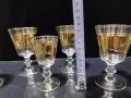 стари стъклени чаши с много позлата , снимка 5