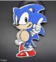 Соник Sonic голяма емблема апликация за дреха дрехи самозалепваща се картинка