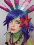 Аниме косплей LOL Neeko Cosplay перука микс от цветове, снимка 6
