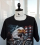 Let The Freedom Ride Mens Vintage American Motorcycle T-Shirt Size 2XL, снимка 2