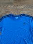 adidas blue Essential 3 Stripe - страхотна мъжка тениска, снимка 3