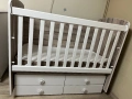 Бебешка кошара със скрин и матрак, снимка 7