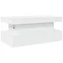vidaXL Маса за кафе с LED осветление, бяла, 90x50x40 см, снимка 9