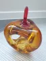 Murano стъклена фигура 19см-2кг/италианска абстрактна ябълка от Мурано стъкло, снимка 1