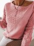 Дамски пуловер с отворени рамене и декоративни перфорации, 3цвята , снимка 4