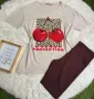 дамски комплекти тениска и къс клин с череши , снимка 15