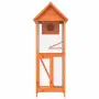vidaXL Къщичка за птици кафява 60x58,5x160 см масивна чамова дървесина, снимка 3