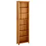 vidaXL Библиотека с 7 рафта, 60x22x200 см, дъбов масив, снимка 1