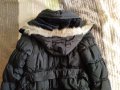 Дамско зимно яке с топла подплата и качулка в черно, размер М/Л, снимка 4