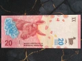 Банкнота - Аржентина - 20 песо UNC | 2017г., снимка 2