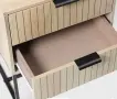 Дървено нощно шкафче с 2 чекмеджета и метална основа 40x30x52 см, снимка 3