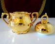 Захарница баварски порцелан,чисто злато,барок. , снимка 4