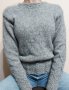 Мохерен пуловер, ръчно плетена сива блуза, снимка 3