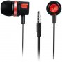Слушалки с микрофон CANYON CNE-CEP3R Черни с червен кант, Слушалки тип "тапи"за уши, In-Ear, снимка 1
