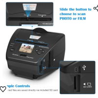 DIGITNOW Film & Photo Scanner, 4-в-1 филмов скенер, с 2.4 инчов LCD екран, конвертиращ  & негативи, снимка 6 - DVD филми - 44773839