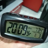 Соларн настолен LSD часовник/аларма, дата, месец и температура , снимка 1 - Друга електроника - 44274874