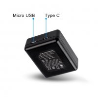 Зарядно устройство за GoPro Hero 9/10/11 Black, За 2 батерии, USB кабел, снимка 2 - Батерии, зарядни - 31768598