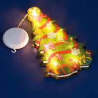 LED Светеща Коледна декоративна фигурка Елха, 25cm, снимка 2 - Декорация за дома - 42703896