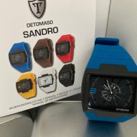 Спортен часовник Detomaso модел Sandro, със синя силиконова каишка, снимка 3 - Дамски - 38645937