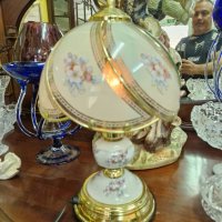 Превъзходна антикварна колекционерска английска нощна лампа порцеланова с месинг , снимка 7 - Антикварни и старинни предмети - 42152692