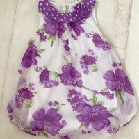 Разкошна, шифонена рокля, тип балон, 24м., снимка 1 - Бебешки рокли - 29839859