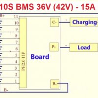 10S BMS 42V 15A, защитна платка с балансно зареждане, PCB BMS board, снимка 3 - Друга електроника - 38292972