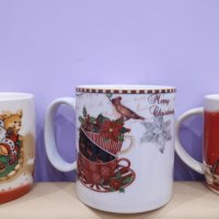 Порцеланови Коледни Чаши, снимка 3 - Чаши - 38673287