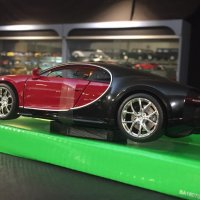 Bugatti Chiron  - мащаб 1:24 на Welly моделът е нов в кутия, снимка 3 - Колекции - 31595021