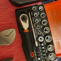 Bahco лот инструменти раздвижен ключ клещи отверки чукове  комплект инструменти ударни накрайници, снимка 16 - Клещи - 29315578
