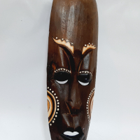 Дървена африканска племенна маска(14.2), снимка 3 - Пана - 44684378