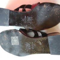 Елегантни кожени чехли LAGERSONS, Швеция, размер 37, снимка 4 - Дамски елегантни обувки - 29292489