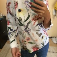 Дамска блуза на цветя, снимка 3 - Блузи с дълъг ръкав и пуловери - 30260173
