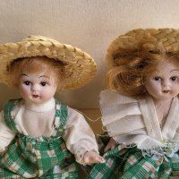 Двойка красиви порцеланови кукли с движещи крайници , снимка 3 - Колекции - 42090203