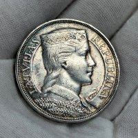 5 лати 1931 г, Латвия - сребърна монета, снимка 3 - Нумизматика и бонистика - 44474747