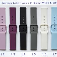 Силиконови каишки - 20мм/размер S съвместими с Galaxy Watch Active/ Active 2, снимка 2 - Каишки за часовници - 31449421