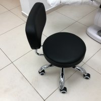 Козметичен стол - табуретка за педикюр A-007- 39/45 см - черна/бяла, снимка 10 - Педикюр и маникюр - 33684425