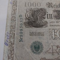 Райх банкнота - Германия - 1000 марки / 1910 година- 17962, снимка 3 - Нумизматика и бонистика - 31019911