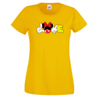 Дамска тениска Minnie Love Подарък,Изненада,Рожден ден,, снимка 10 - Тениски - 36530290