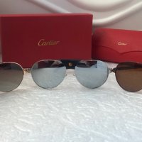 Cartier 2022 мъжки слънчеви очила с кожа, снимка 12 - Слънчеви и диоптрични очила - 37370352
